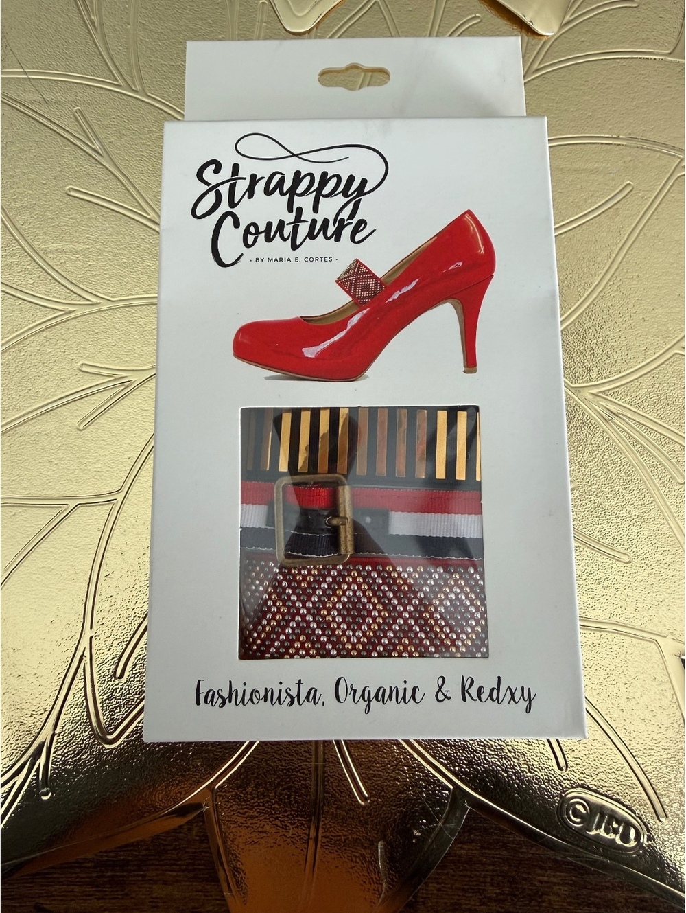 Strappy Couture Removable Shoe Strap Red Rhinestone Fashion Accessory
